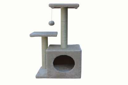 YES4PETS 71cm Beige Cat Scratching Tree Scratcher Post Pole Furniture Gym House-Cat Trees-PEROZ Accessories