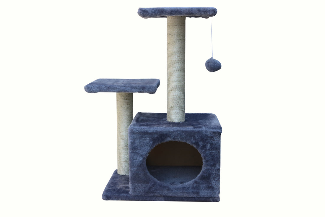 YES4PETS 71cm Grey Cat Scratching Tree Scratcher Post Pole Furniture Gym House-Cat Trees-PEROZ Accessories