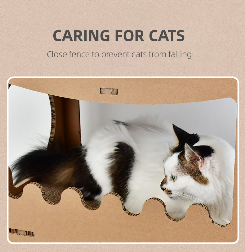 YES4PETS Cat Cardboard House Tower Condo Scratcher Pet Post Furniture Double Storey-Pet Care &gt; Cat Supplies-PEROZ Accessories