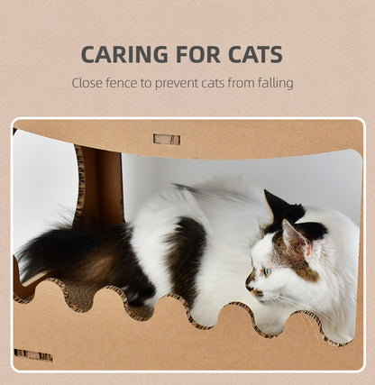 YES4PETS Cat Cardboard House Tower Condo Scratcher Pet Post Furniture Double Storey-Pet Care &gt; Cat Supplies-PEROZ Accessories