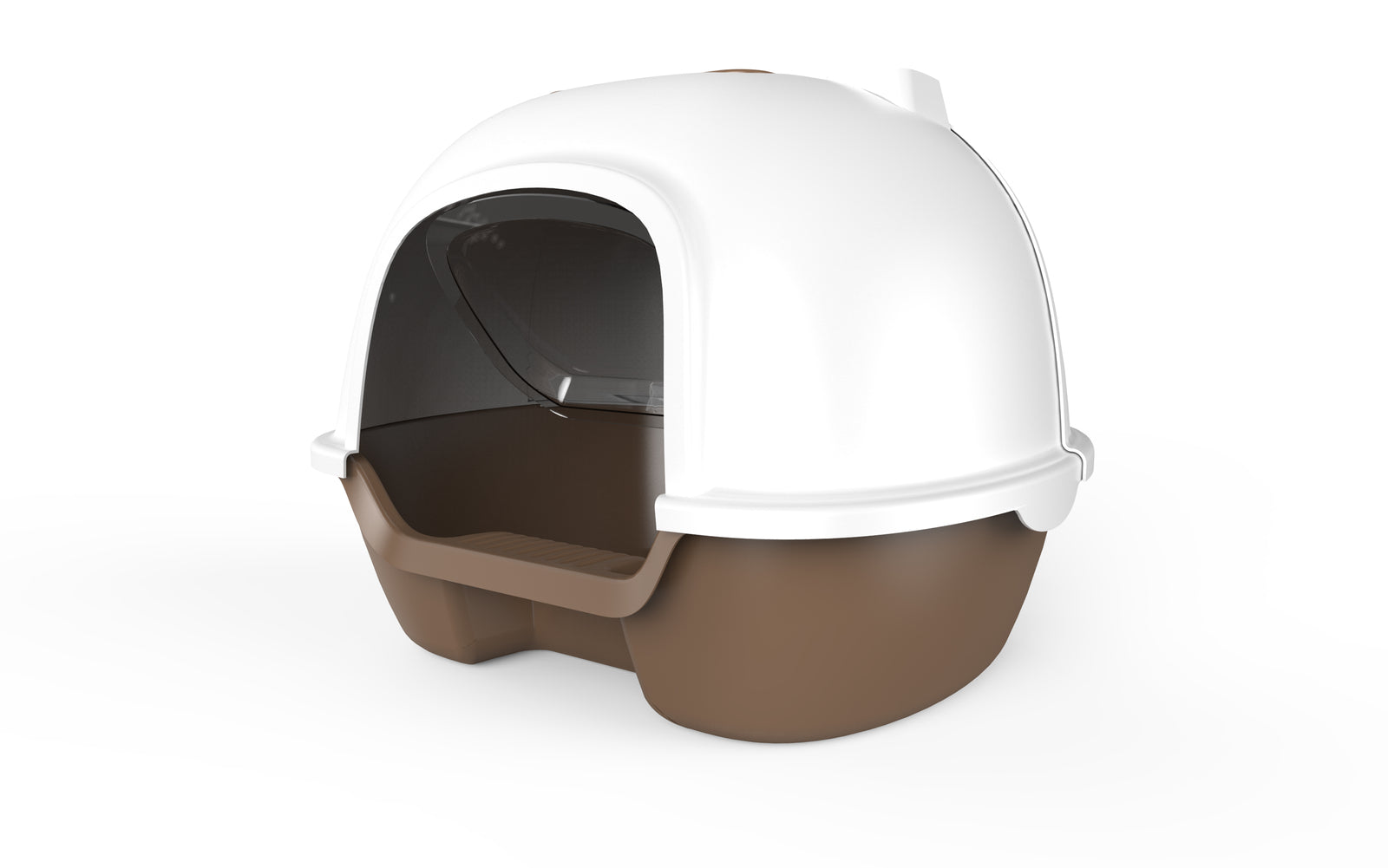 YES4PETS Cat Toilet Litter Box Portable Hooded Tray House with Handle and Scoop Brown-Pet Care &gt; Cat Supplies-PEROZ Accessories