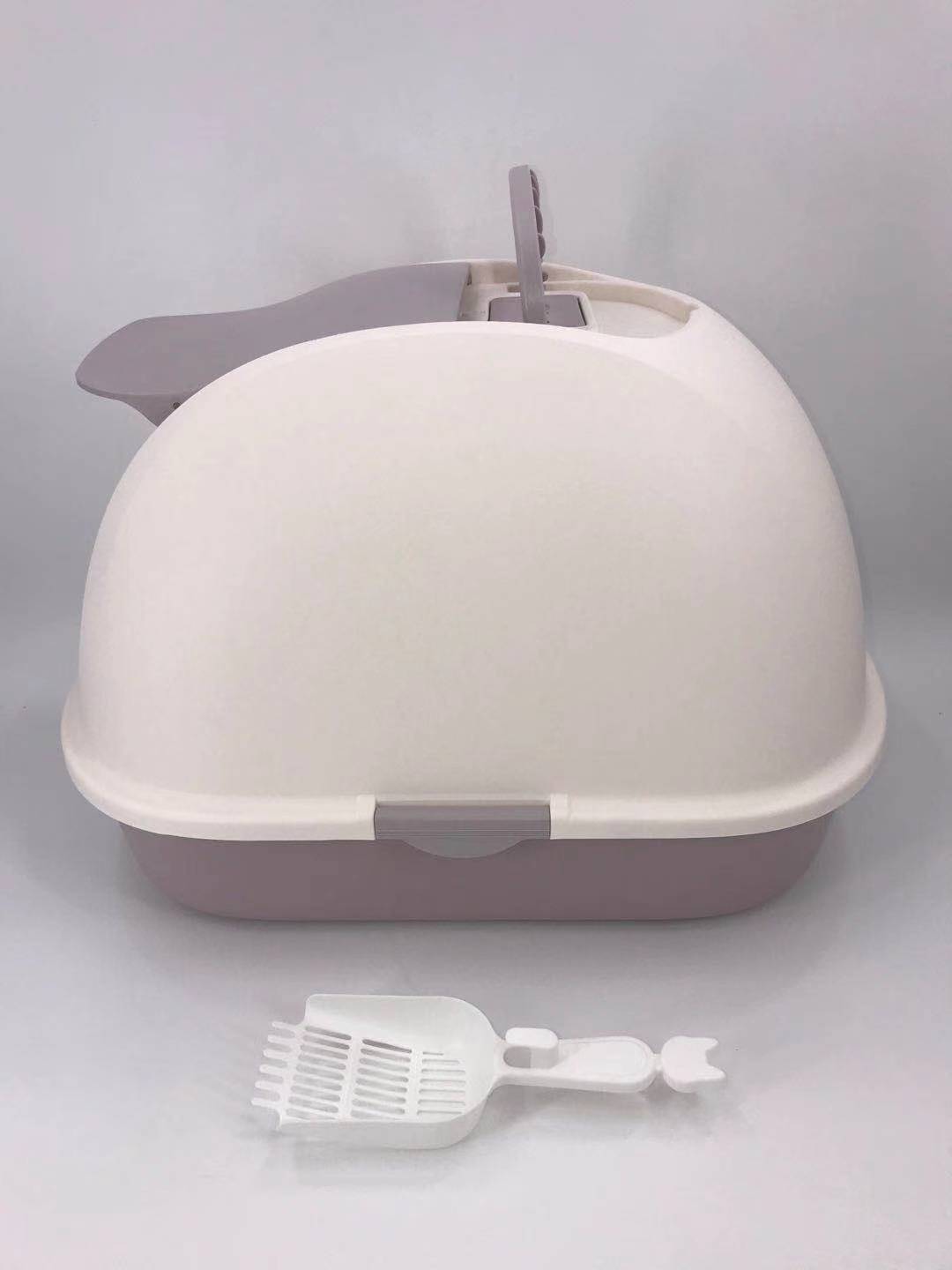 YES4PETS XL Portable Hooded Cat Toilet Litter Box Tray House w Charcoal Filter and Scoop White-Pet Care &gt; Cat Supplies-PEROZ Accessories
