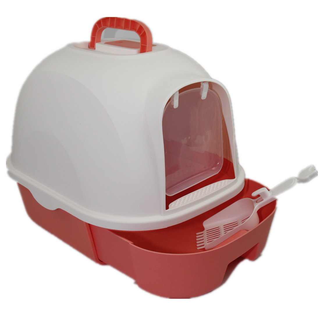 YES4PETS Large Hooded Cat Toilet Litter Box Tray House With Drawer and Scoop Red-Pet Care &gt; Cat Supplies-PEROZ Accessories
