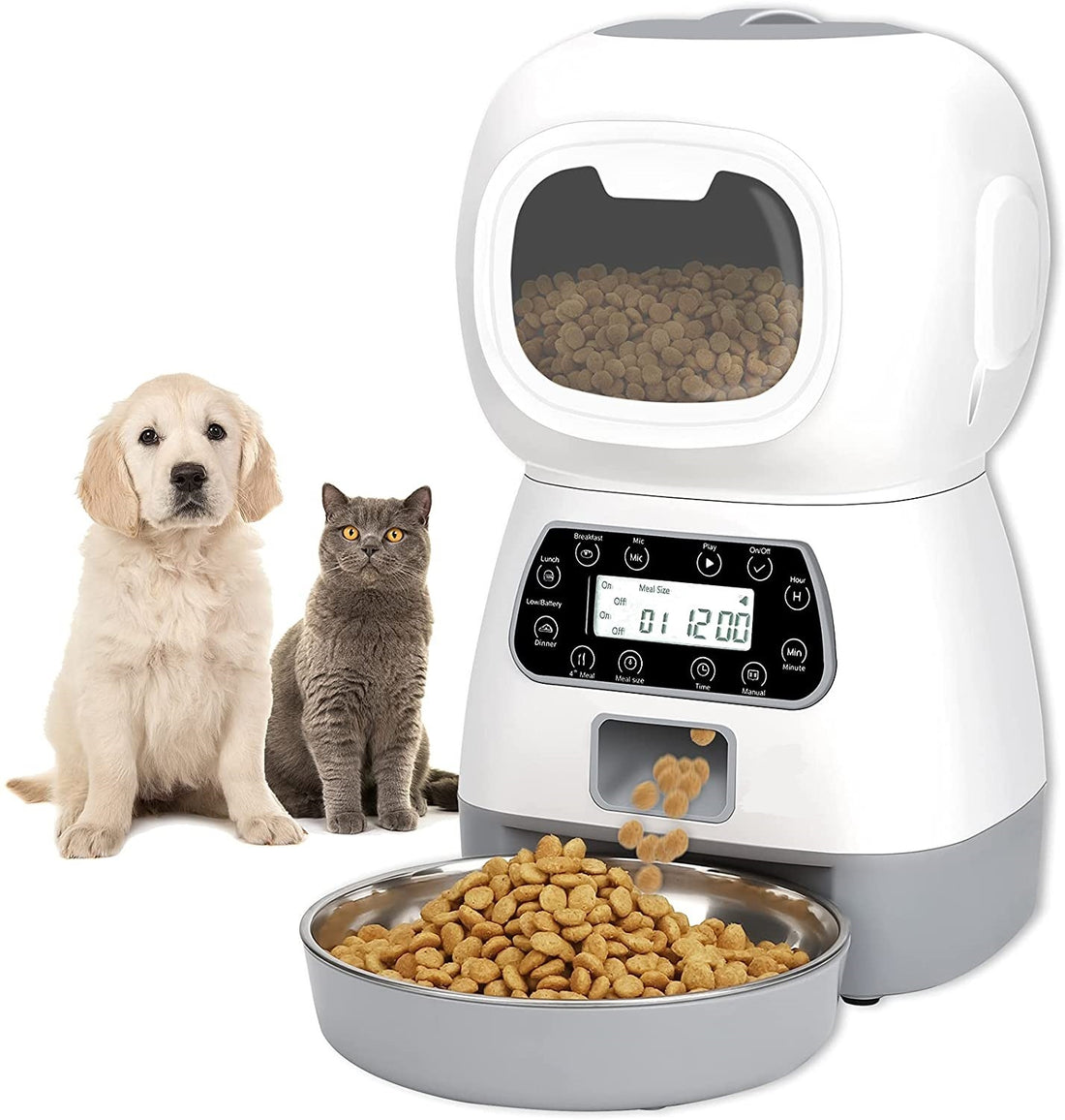 YES4PETS 3.5L Visible Automatic Digital Pet Dog Cat Feeder Food Bowl Dispenser-Pet Care &gt; Dog Supplies-PEROZ Accessories