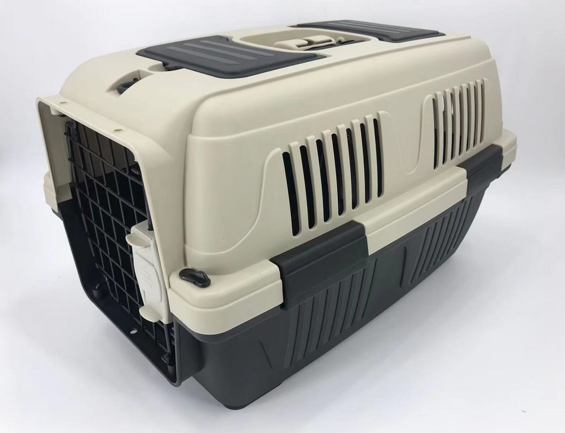 YES4PETS Medium Portable Dog Cat House Pet Carrier Travel Bag Cage+Safety Lock &amp; Food Box-Pet Care &gt; Cat Supplies-PEROZ Accessories