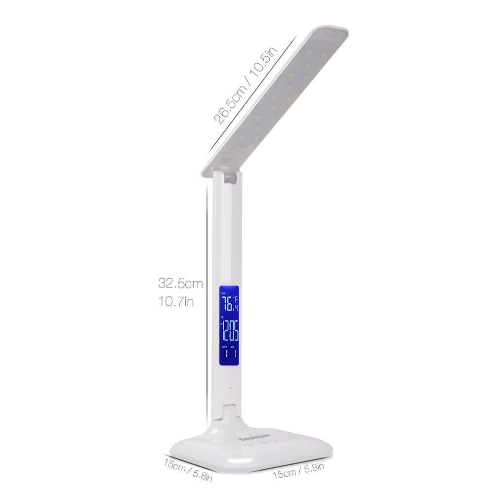 Simplecom EL808 Dimmable Touch Control Multifunction LED Desk Lamp 4W with Digital Clock-Electronics &gt; Computer Accessories-PEROZ Accessories