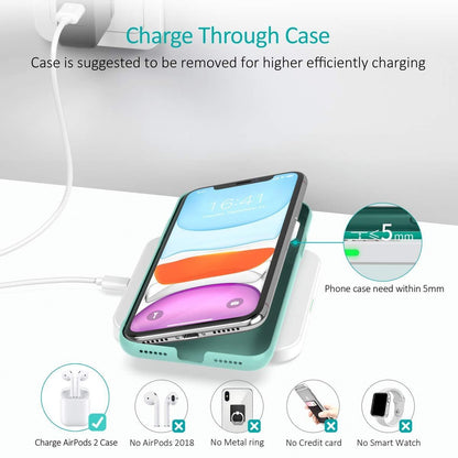 CHOETECH T511BW Qi Certified Fast Wireless Charging Pad Black And White 2 Pack-Chargers-PEROZ Accessories