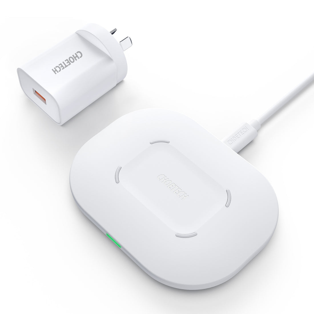 CHOETECH T550-F Airpods/Phone Wireless Fast Charging Pad-Chargers-PEROZ Accessories