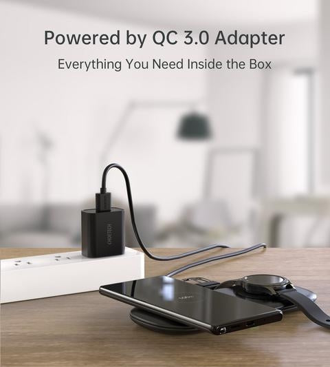 Choetech T570-S 2-in-1 Wireless Charger, 10W Max Wireless Charging Pad with Adapter for Galaxy Watch-Electronics &gt; Mobile Accessories-PEROZ Accessories