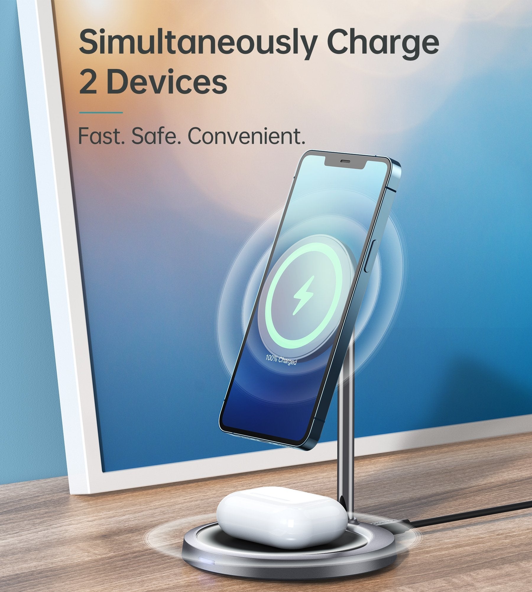 Choetech T575-F MagSafe iPhone Magnetic Wireless Charger Stand-Chargers-PEROZ Accessories