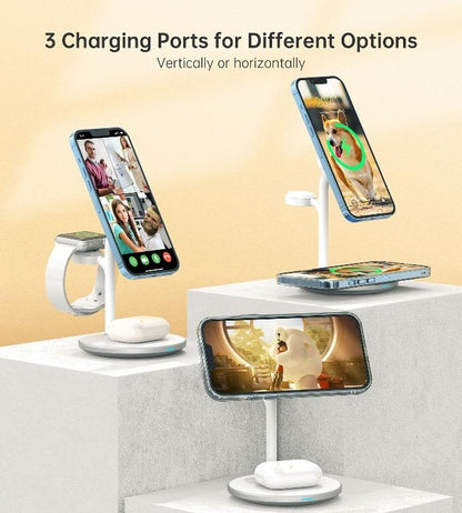 CHOETECH T585-F 3-in-1 Wireless Charging Station Dock-Chargers-PEROZ Accessories
