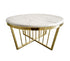 Salina Coffee Table - Marble - 80cm Gold-Furniture > Living Room-PEROZ Accessories