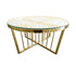 Serena Coffee Table -ClearTop - 95cm Gold-Furniture > Living Room-PEROZ Accessories