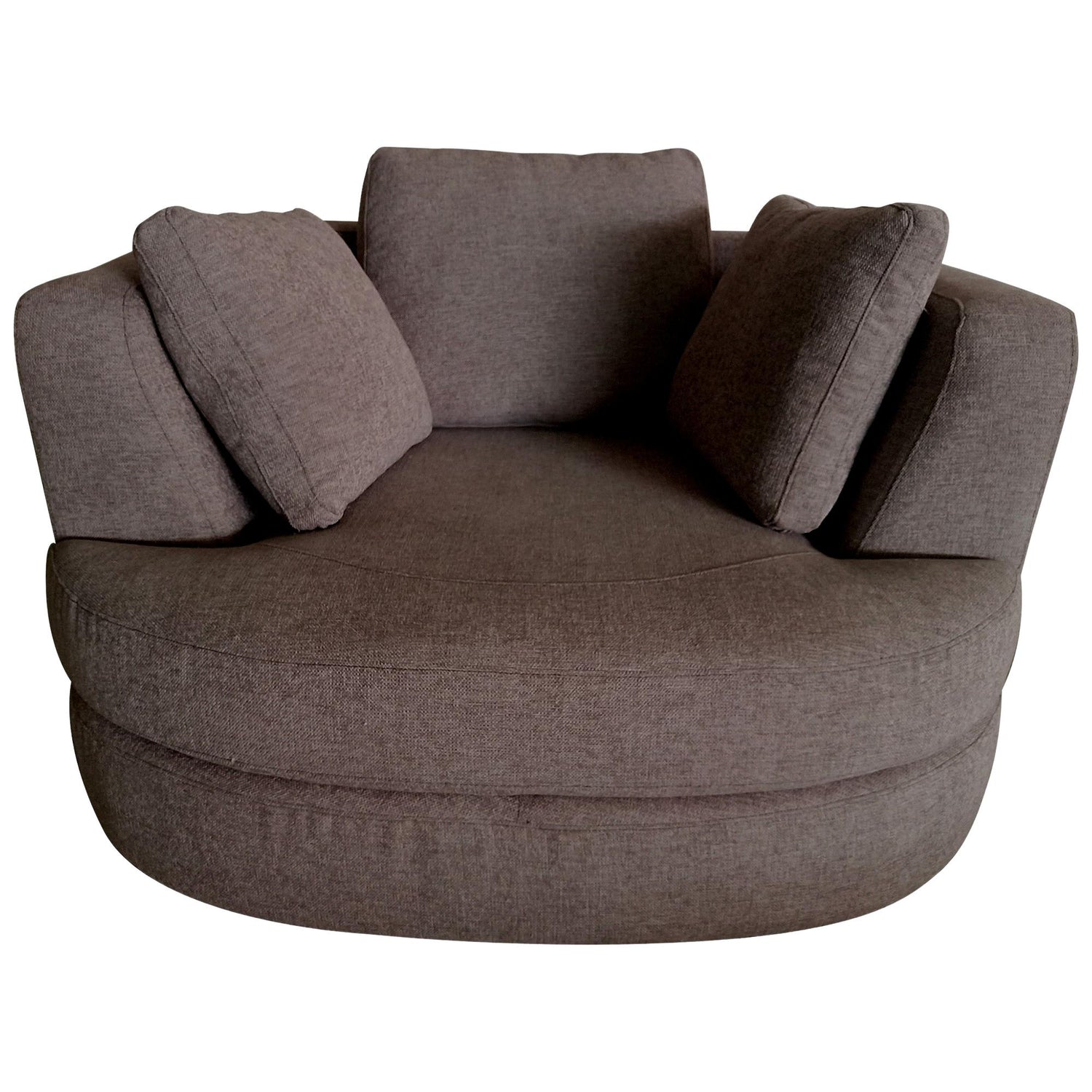 Sunshine Single Sofa Love Chair Fabric Swivel Armchair - Grey-Furniture &gt; Sofas-PEROZ Accessories