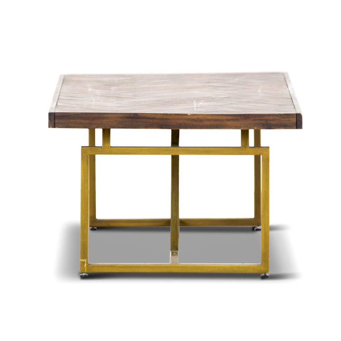 Tuberose Coffee Table 120cm Solid Acacia Wood Home Herringbone Parquet - Brown-Furniture &gt; Living Room-PEROZ Accessories