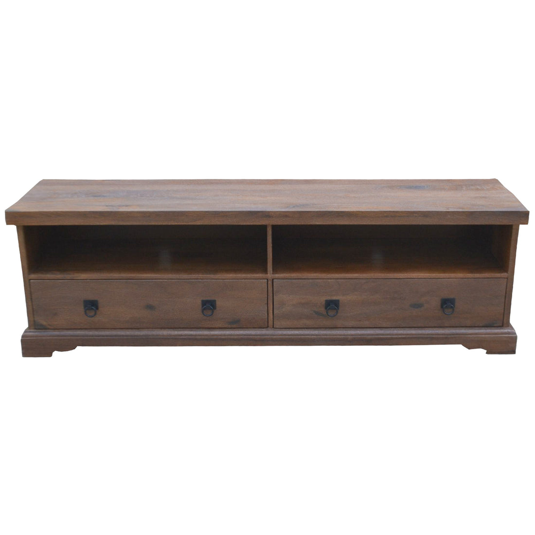 Florence ETU Entertainment TV Unit 180cm 2 Drawer Solid Mango Timber Wood-Entertainment Units-PEROZ Accessories