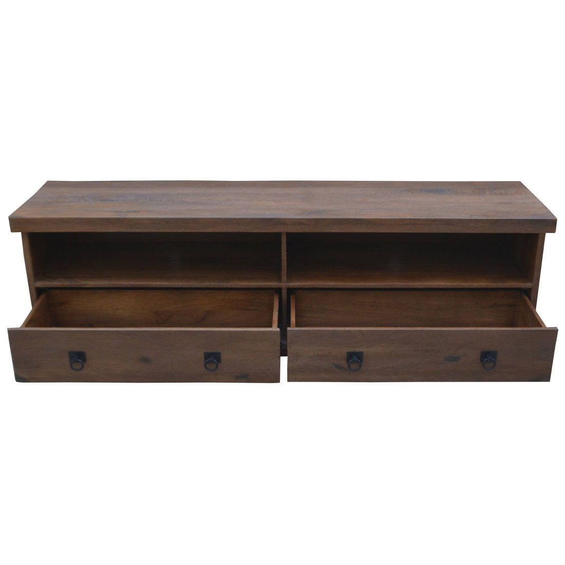 Florence ETU Entertainment TV Unit 180cm 2 Drawer Solid Mango Timber Wood-Entertainment Units-PEROZ Accessories