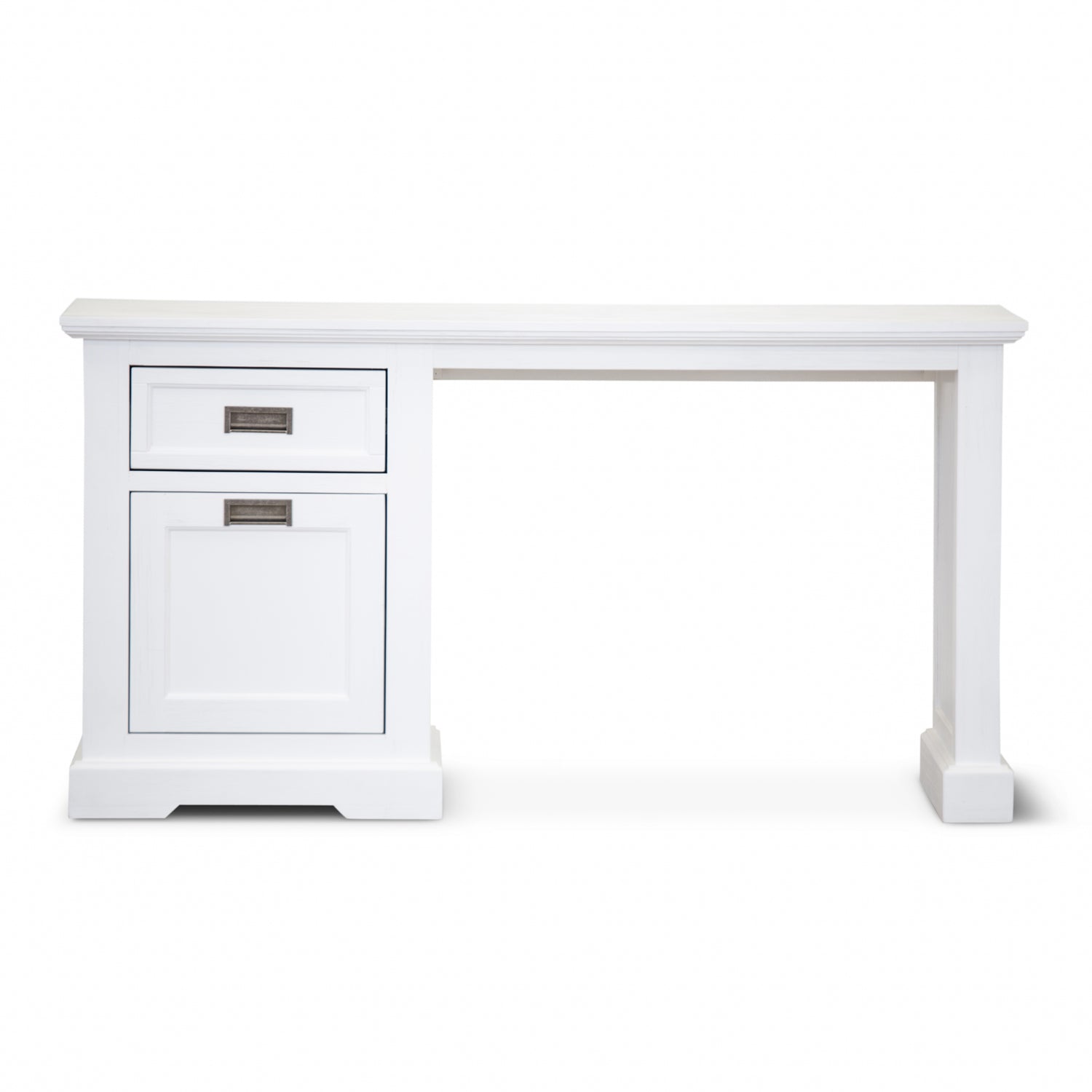 Laelia Study Computer Desk 150cm Office Executive Table Solid Acacia Wood -White-Furniture &gt; Office-PEROZ Accessories