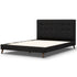 Volga King Single Bed Platform Frame Fabric Upholstered Mattress Base - Charcoal-Furniture > Bedroom-PEROZ Accessories