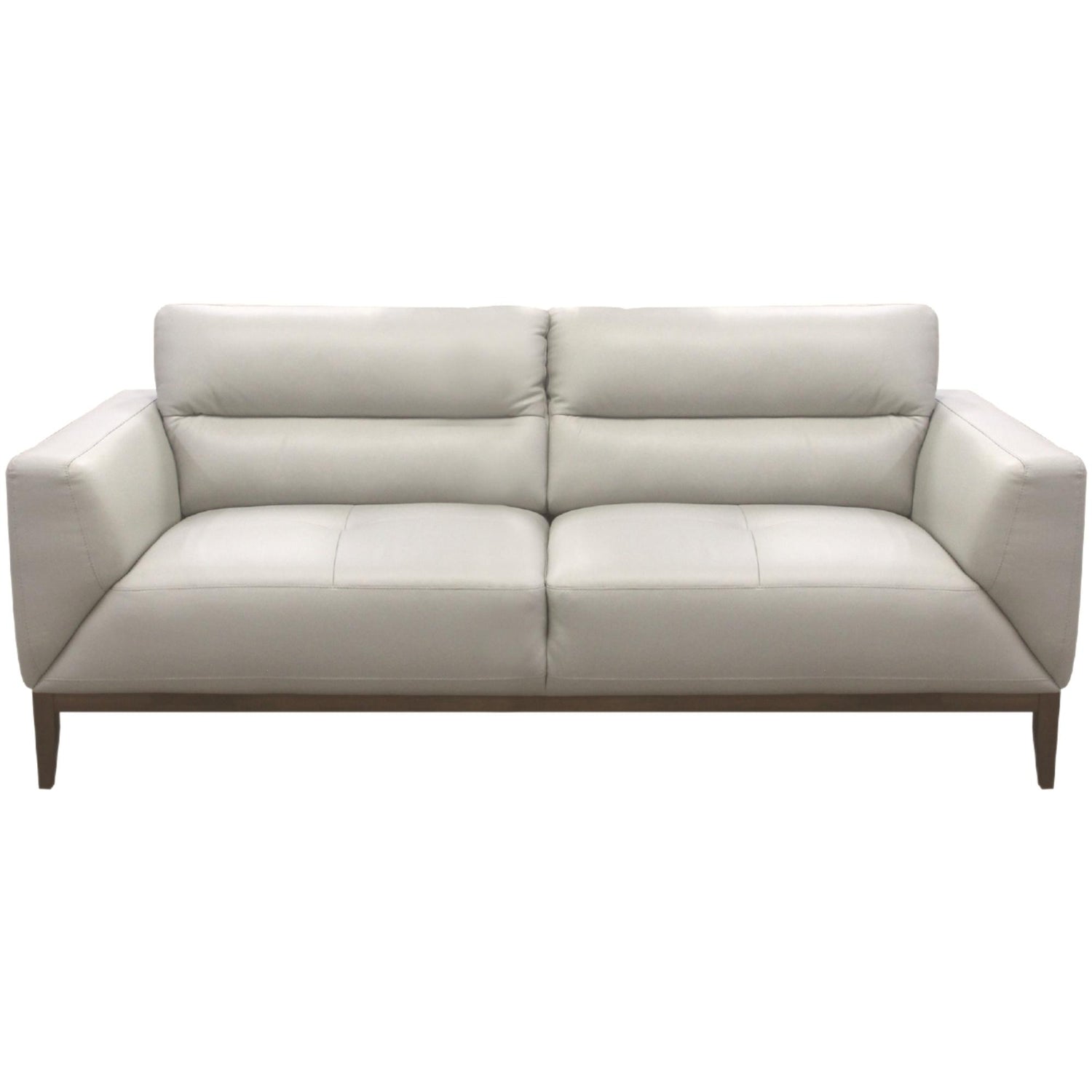 Downy Genuine Leather Sofa 3 Seater Upholstered Lounge Couch - Silver-Furniture &gt; Sofas-PEROZ Accessories