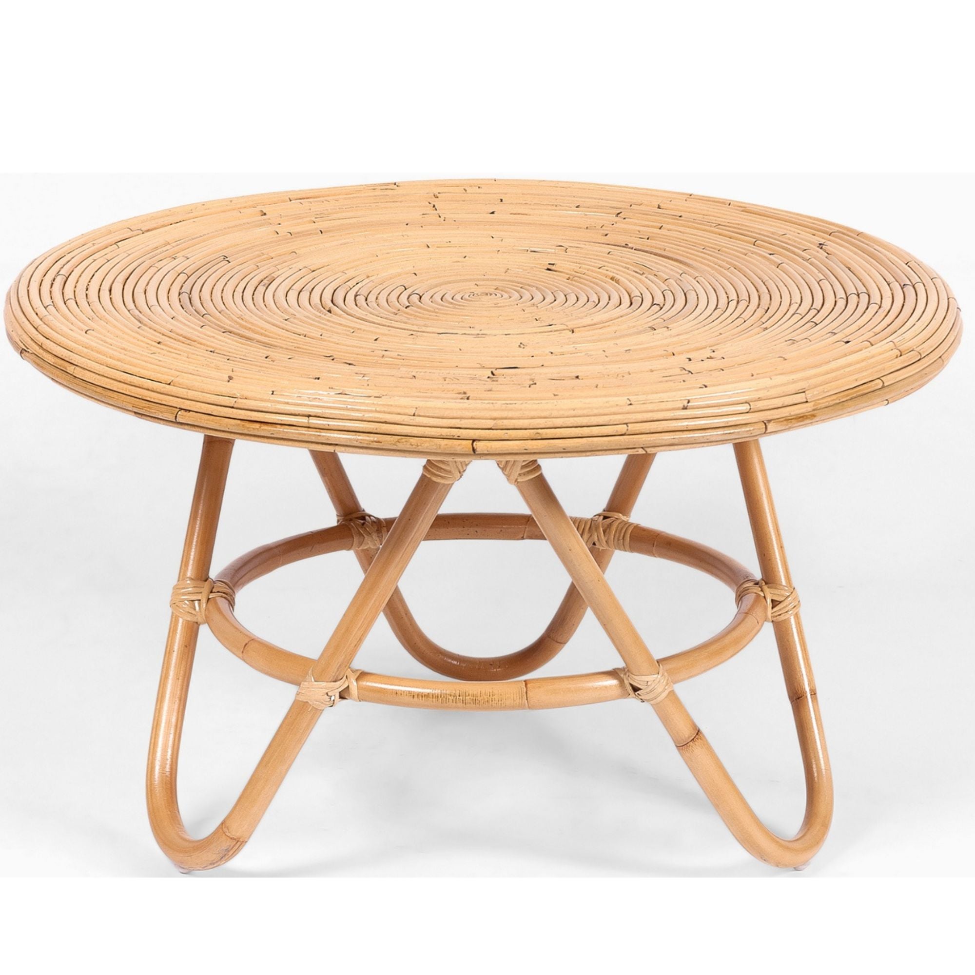 Crocus Rattan Round Coffee Table 80cm - Natural-Furniture &gt; Living Room-PEROZ Accessories