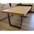 Petunia Dining Table 180cm Elm Timber Wood Black Metal Leg - Natural-Furniture > Dining-PEROZ Accessories