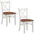 Lupin Dining Chair Set of 2 Crossback Solid Rubber Wood Furniture - White Oak-Furniture > Dining-PEROZ Accessories