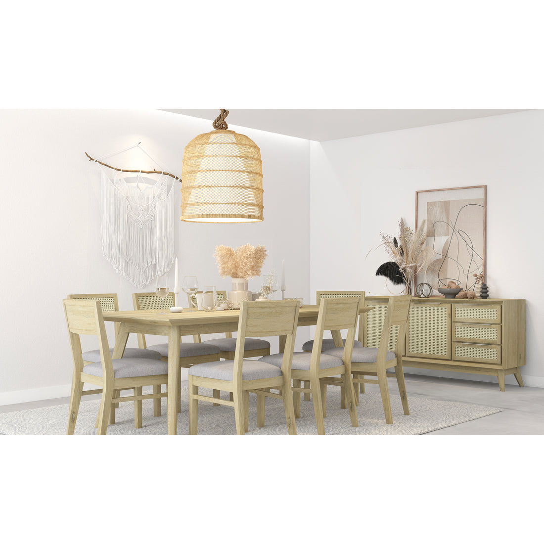 Grevillea Dining Table 210cm Solid Acacia Timber Wood Tropical Furniture - Brown-Furniture &gt; Dining-PEROZ Accessories