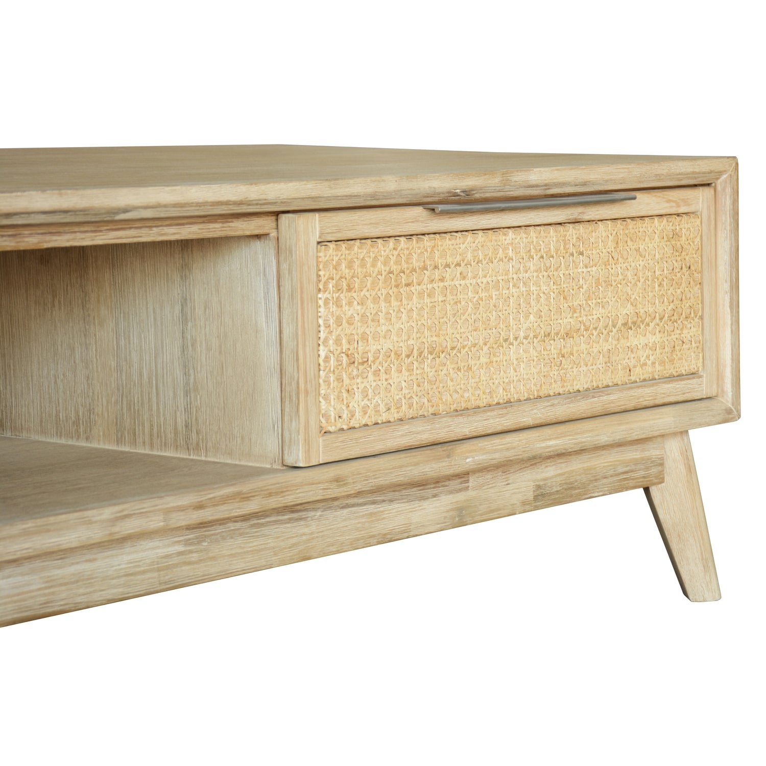 Grevillea Coffee Table 130cm Solid Acacia Timber Wood Rattan Furniture - Brown-Furniture &gt; Living Room-PEROZ Accessories