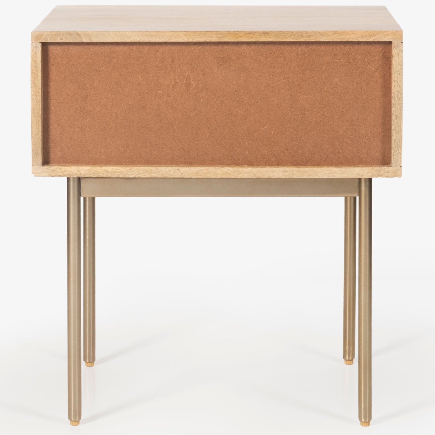 Martina Bedside Table 1 Drawer Storage Cabinet Solid Mango Wood Rattan-Furniture &gt; Bedroom-PEROZ Accessories