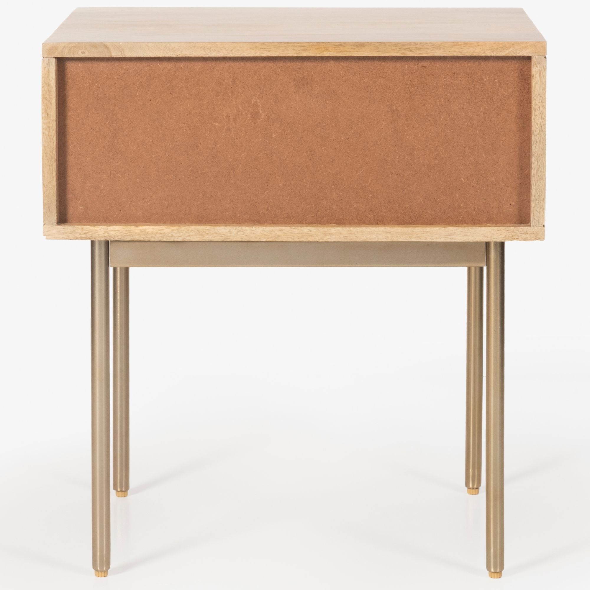 Martina Bedside Table 1 Drawer Storage Cabinet Solid Mango Wood Rattan-Furniture &gt; Bedroom-PEROZ Accessories