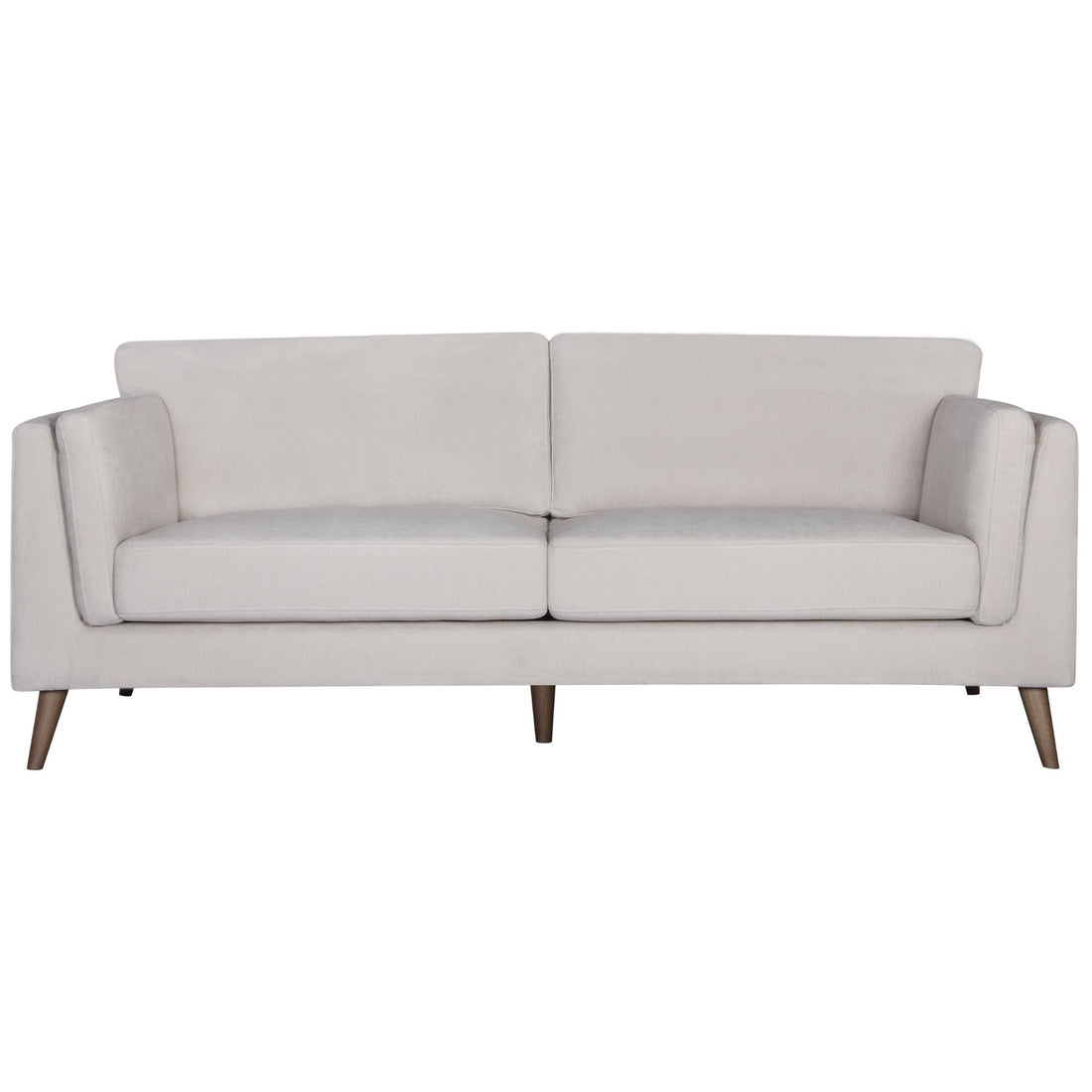 Nooa 3 Seater Sofa Fabric Uplholstered Lounge Couch - Stone-Furniture &gt; Sofas-PEROZ Accessories