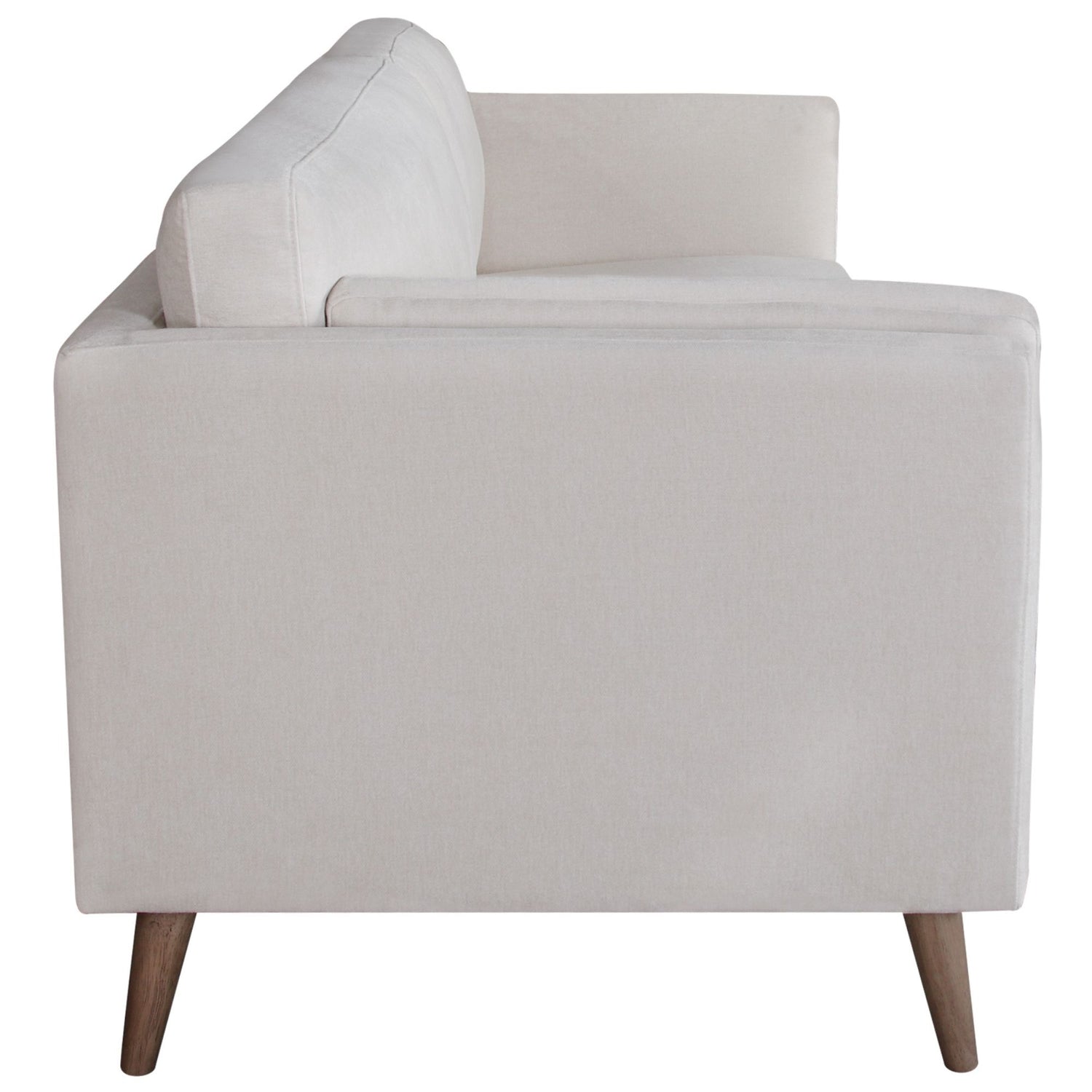 Nooa 3 Seater Sofa Fabric Uplholstered Lounge Couch - Stone-Furniture &gt; Sofas-PEROZ Accessories