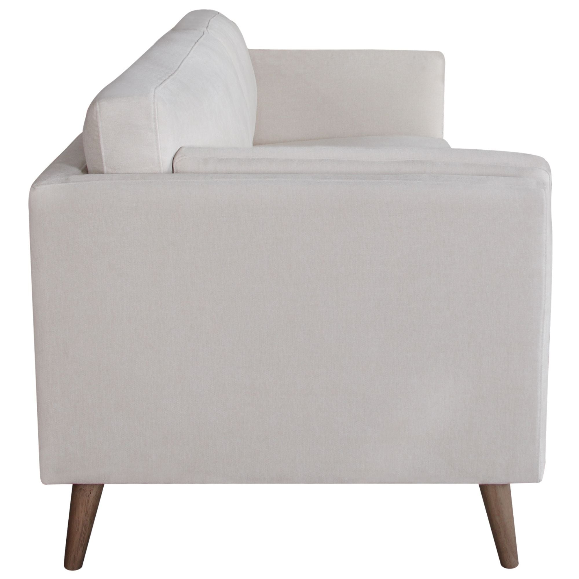 Nooa 3 Seater Sofa Fabric Uplholstered Lounge Couch - Stone-Furniture &gt; Sofas-PEROZ Accessories