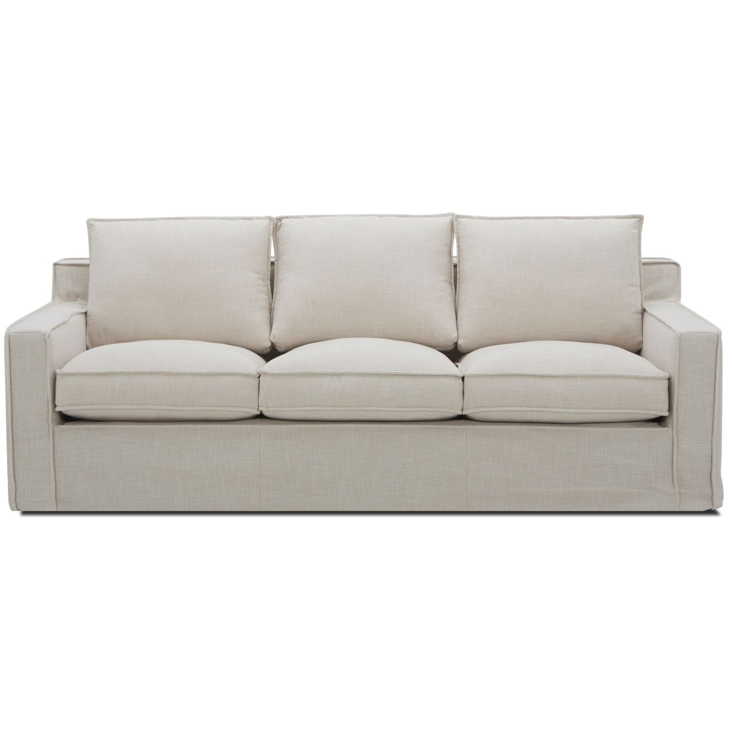 Plushy 3 Seater Sofa Fabric Uplholstered Lounge Couch - Stone-Furniture &gt; Sofas-PEROZ Accessories