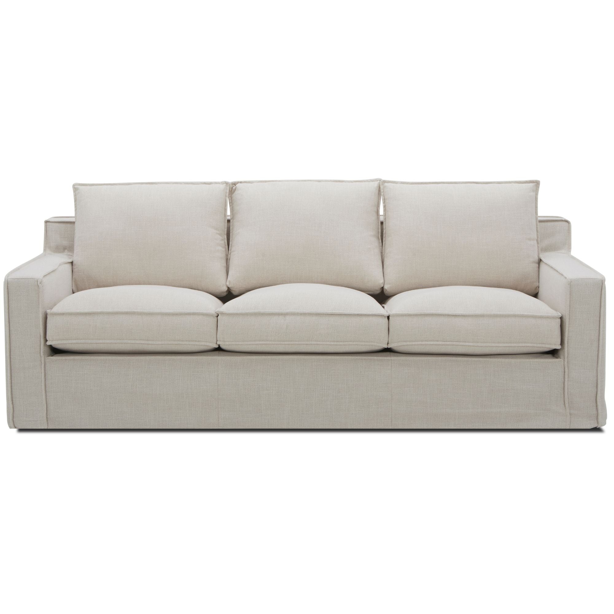 Plushy 3 Seater Sofa Fabric Uplholstered Lounge Couch - Stone-Furniture &gt; Sofas-PEROZ Accessories