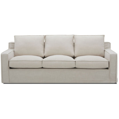 Plushy 3 Seater Sofa Fabric Uplholstered Lounge Couch - Stone-Furniture &gt; Sofas-PEROZ Accessories