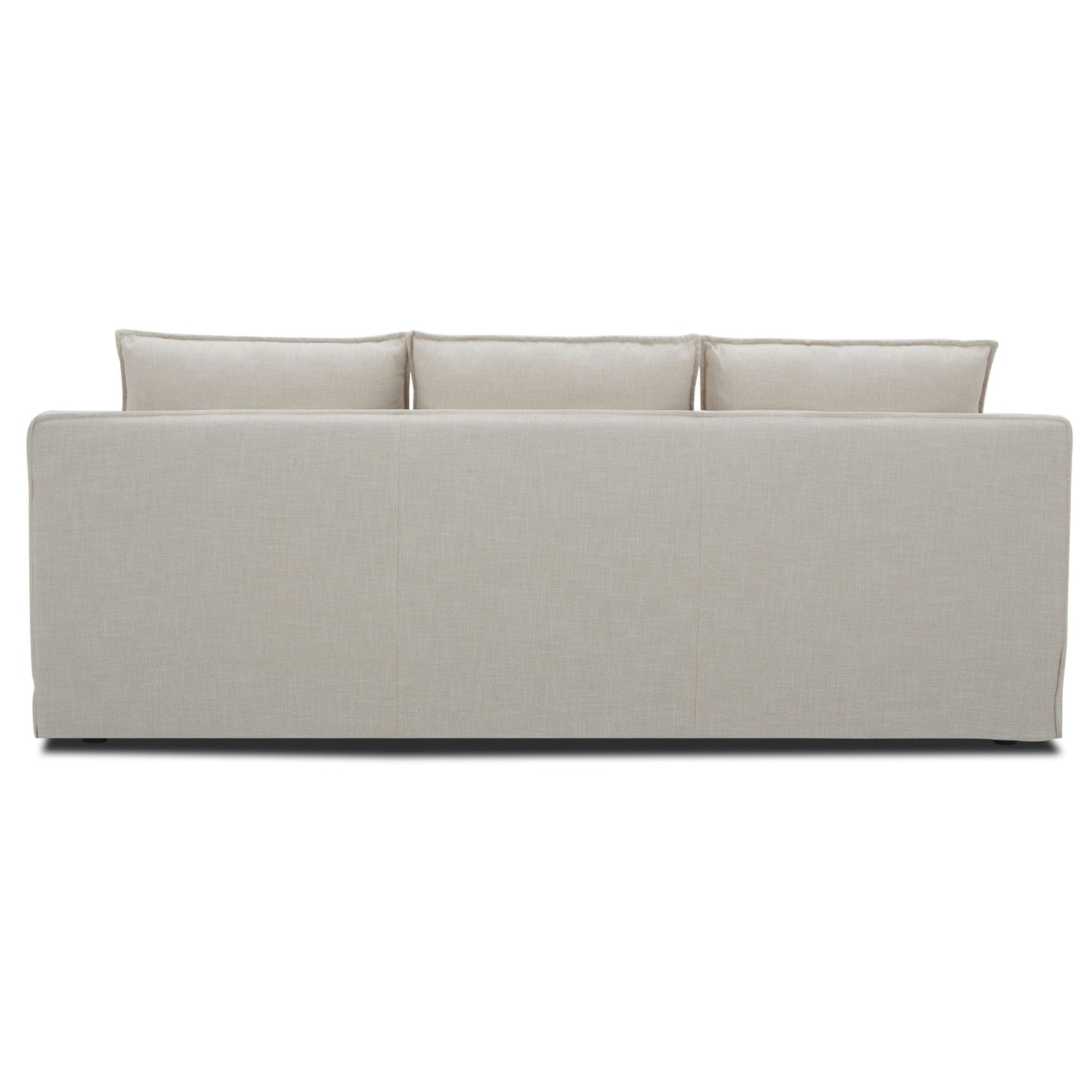 Plushy 3 Seater Sofa Fabric Uplholstered Lounge Couch - Stone-Furniture &gt; Sofas-PEROZ Accessories