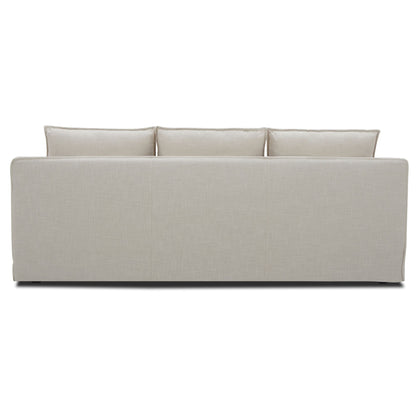 Plushy 3 Seater Sofa Fabric Uplholstered Lounge Couch - Stone-Furniture &gt; Sofas-PEROZ Accessories