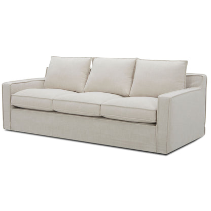 Plushy 3 Seater Sofa Fabric Uplholstered Lounge Couch - Stone-Furniture &gt; Sofas-PEROZ Accessories