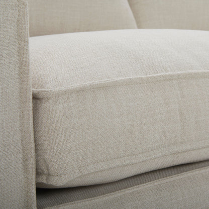 Plushy 3 Seater Sofa Fabric Uplholstered Lounge Couch - Stone-Furniture &gt; Sofas-PEROZ Accessories