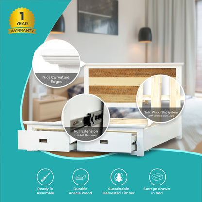 Orville Bed Frame King Size Mattress Base With Storage Drawers - Multi Color-Furniture &gt; Bedroom-PEROZ Accessories
