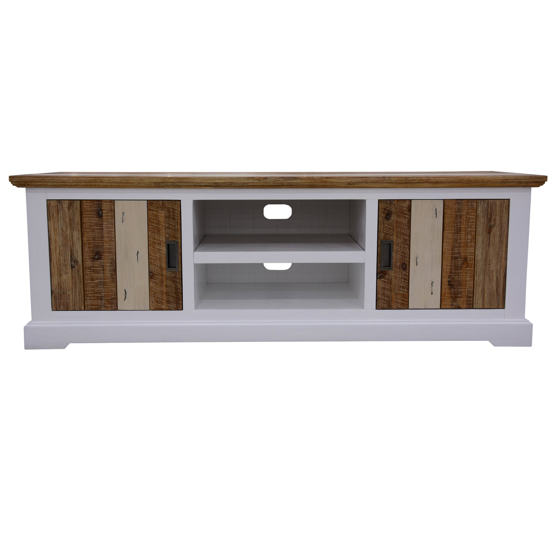 Orville ETU Entertainment TV Unit 180cm 2 Door Solid Acacia Timber - Multi Color-Entertainment Unit-PEROZ Accessories