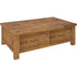 Birdsville Coffee Table 120cm 2 Drawer Solid Mt Ash Timber Wood - Brown-Furniture > Living Room-PEROZ Accessories