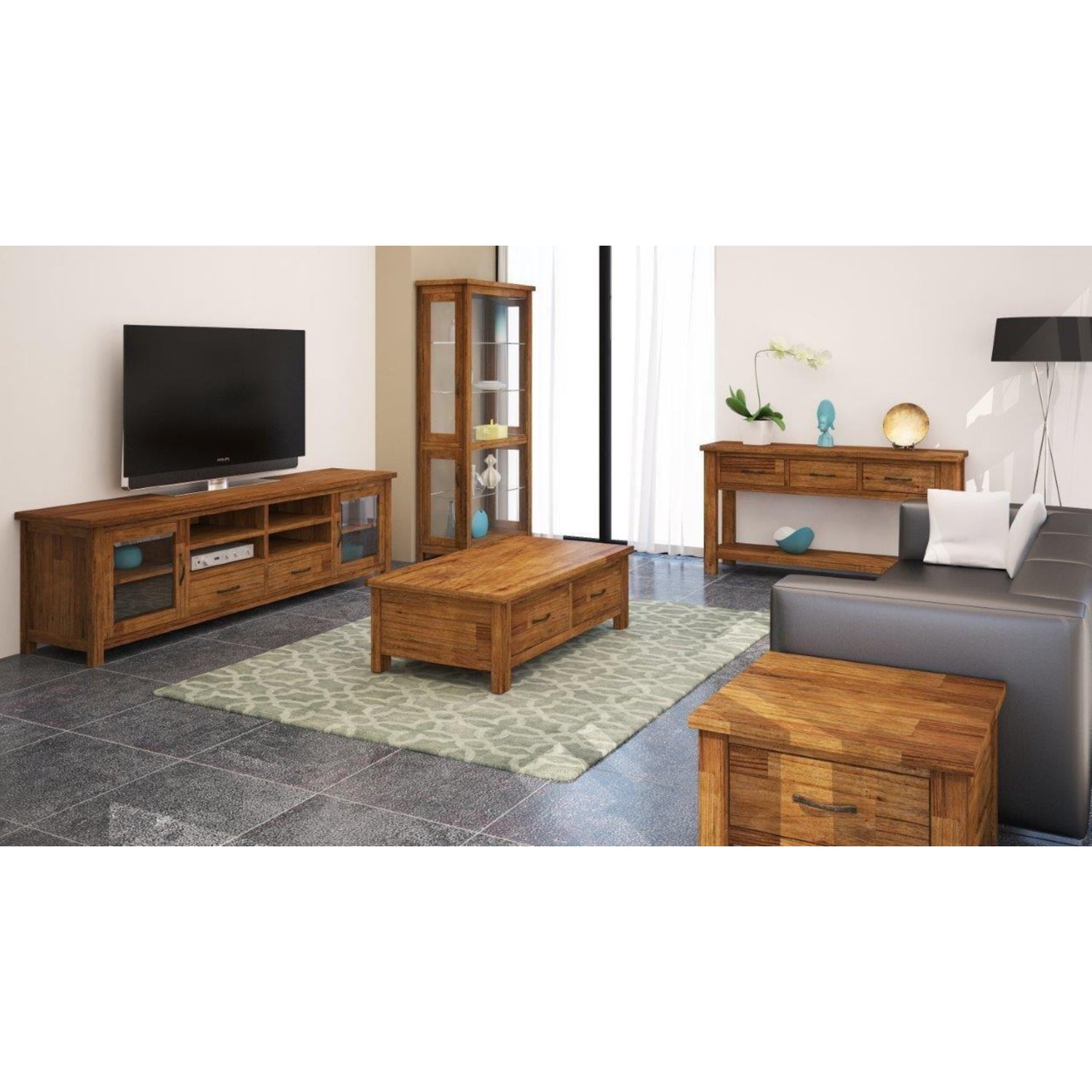 Birdsville Coffee Table 120cm 2 Drawer Solid Mt Ash Timber Wood - Brown-Furniture &gt; Living Room-PEROZ Accessories