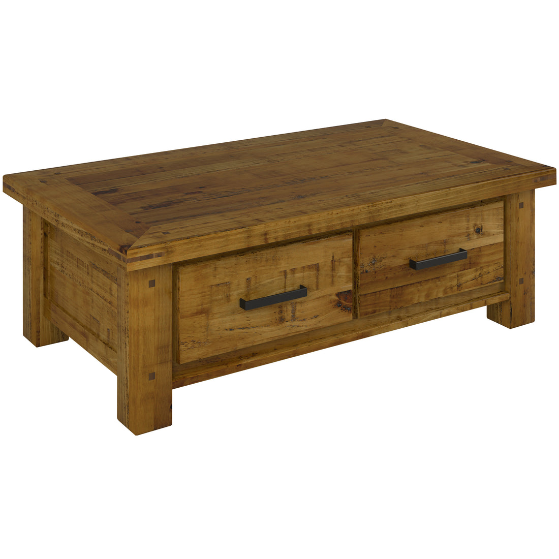 Teasel Coffee Table 140cm Solid Pine Timber Wood - Rustic Oak-Furniture &gt; Living Room-PEROZ Accessories