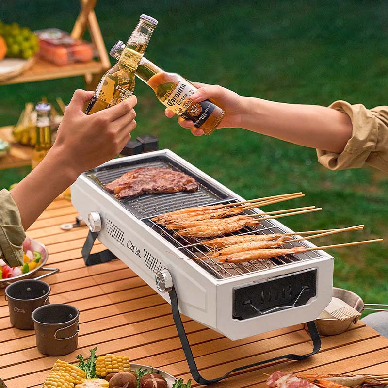 Foldable Portable Charcoal Frying Grill Grilling Outdoor Tabletop BBQ Grill For Camping Hiking Picnics-Appliances &gt; Kitchen Appliances-PEROZ Accessories