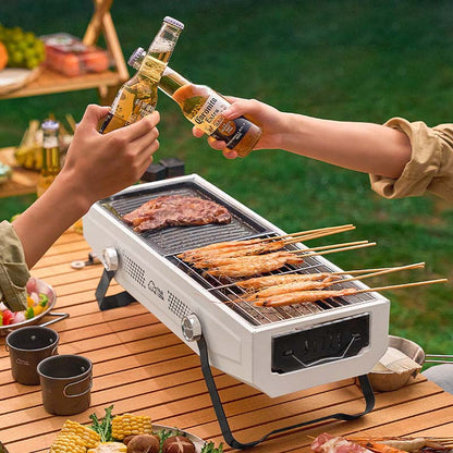 Foldable Portable Charcoal Frying Grill Grilling Outdoor Tabletop BBQ Grill For Camping Hiking Picnics-Appliances &gt; Kitchen Appliances-PEROZ Accessories