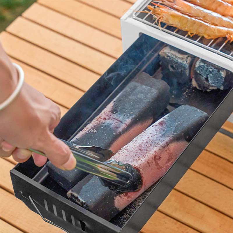 Foldable Portable Charcoal Frying Grill Grilling Outdoor Tabletop BBQ Grill For Camping Hiking Picnics-Appliances &gt; Kitchen Appliances-PEROZ Accessories