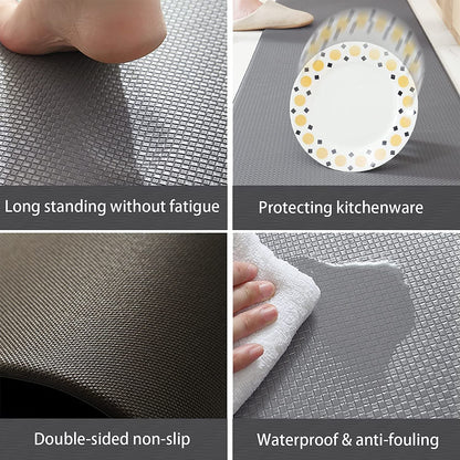 150cm Kitchen Anti-Skid Anti Fatigue Pu Leather Floor mat, Kitchen Rug-Home &amp; Garden &gt; Rugs-PEROZ Accessories